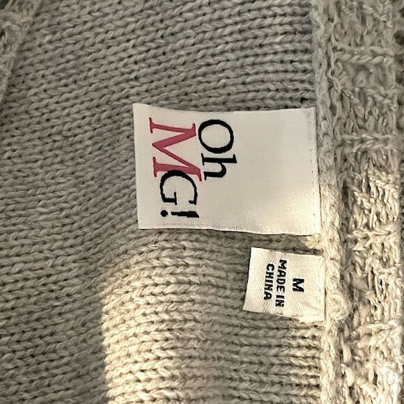 Gray Long Sleeve Sweater, by OhMg. Size Medium. - Picture 3 of 4